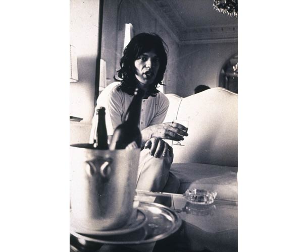 Mick Jagger no Hotel Copacabana Palace, em janeiro 1968. Cantor ficou um mês hospedado lá e voltou em dezembro do mesmo ano<br>