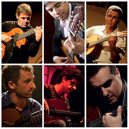 Patrick Grosner (Marco Pereira e Guinga), Wagner Rodrigues (Fabiano Borges), Marcos Hermes (Marcello Gonçalves), Thais Gallart (Caio Cezar), divulgação (Marcus Tardelli)