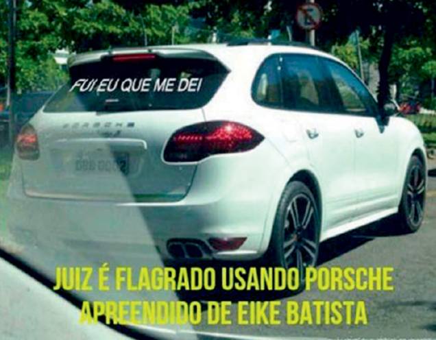 Depois de confiscar os bens do ex-bilionário Eike Batista, o juiz Flávio Roberto de Souza foi flagrado dirigindo o Porsche Cayenne do empresário e afastado