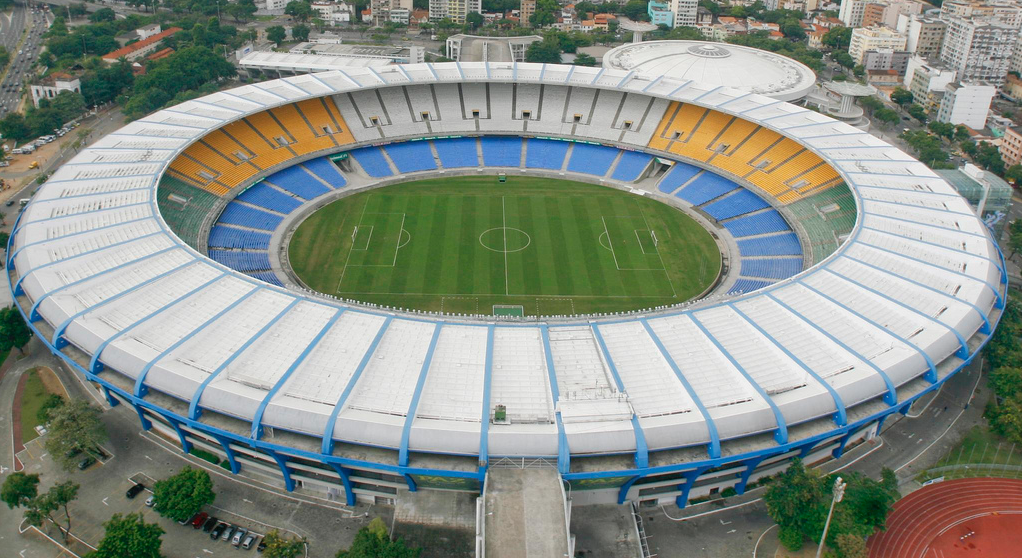 Visão aérea do estádio do Maracanã