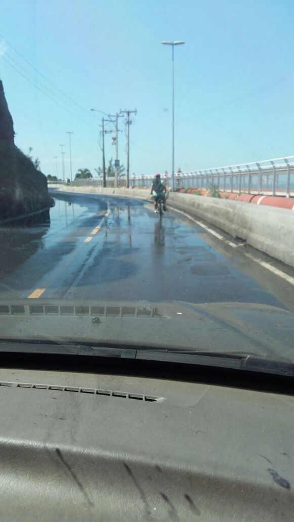 Parte da ciclovia que desabou: em frente ao Castelinho