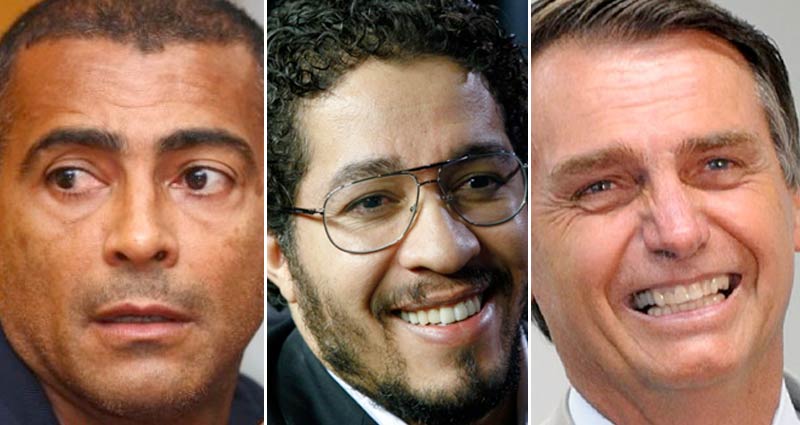 Romário (PSB), Jean Wyllys (PSOL) e Jair Bolsonaro (PP): três dos 46 deputados avaliados no site