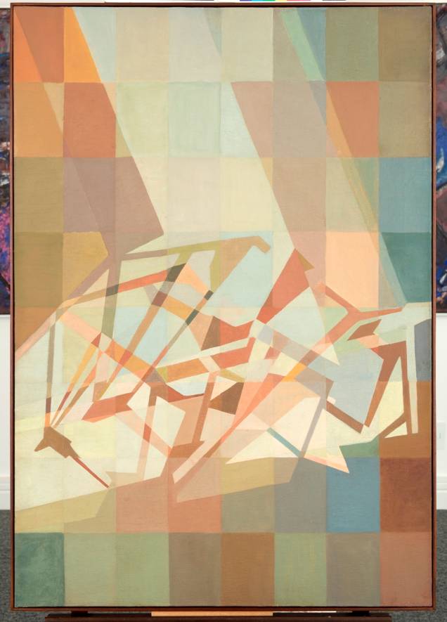 Óleo sobre tela de 1956, sem título: de Lygia Clark Óleo sobre tela de 1956, sem título: de Lygia Clark