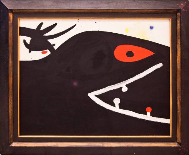Tête (1974): óleo sobre tela, de Joan Miró