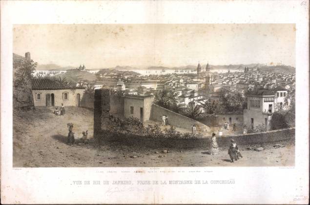 Vue de Rio de Janeiro, prise de la Montagne de la Conceicão - Ciceri, Eugène e Benoist, Philippe (Seg. F. Hagedorn)