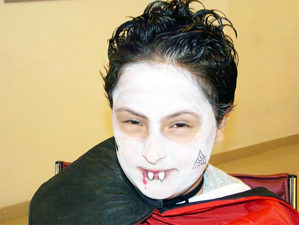 Maquilhagem de vampiro Halloween 