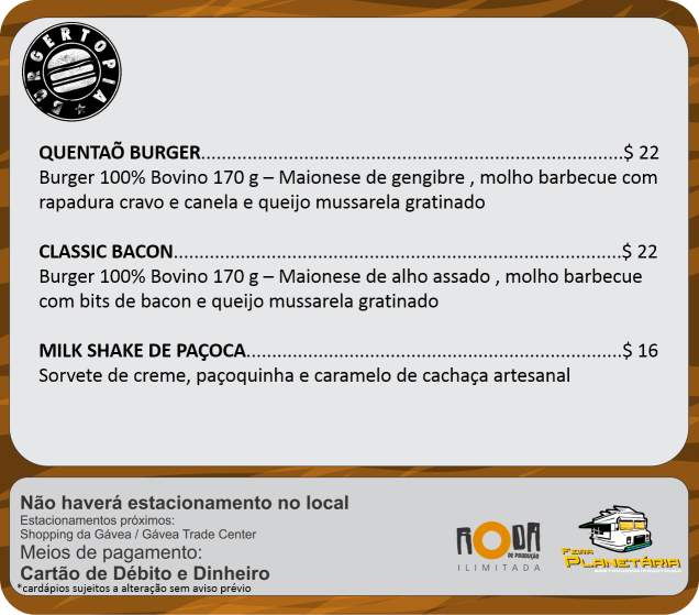 Cardápios burgertopia julho