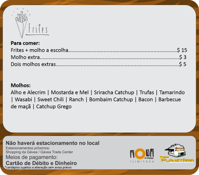 Cardápios frites julho Cardápios frites julho