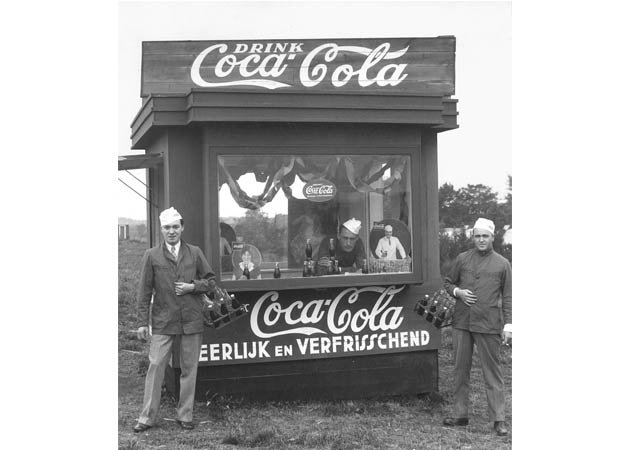 Quiosque da Coca-Cola nos Jogos de Amsterdam, 1928<br>