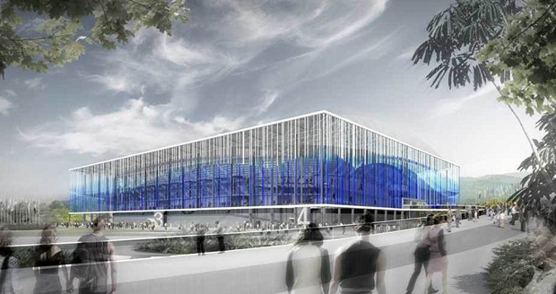 Centro de esportes aquáticos que será construído no Parque Olímpico.<br> Centro de esportes aquáticos que será construído no Parque Olímpico.<br>