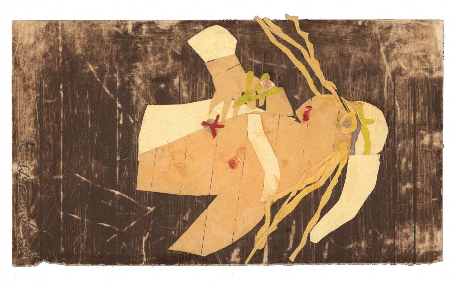 Desenho de Erika Stránská, morta no campo de concentração de Auschwitz, em exposição no Museu Histórico Nacional