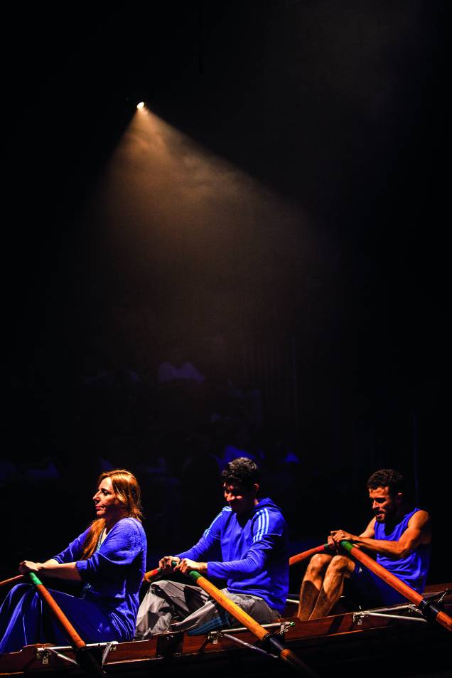 Patrícia Selonk, Leonardo Hinckel e Tomás Braune: no novo trabalho da Armazém Companhia de Teatro Patrícia Selonk, Leonardo Hinckel e Tomás Braune: no novo trabalho da Armazém Companhia de Teatro