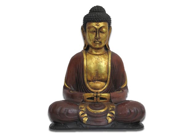 Na loja da Zona Oeste, o Buda de resina com 30 centímetros de altura está a venda por R$ 190,00<br>