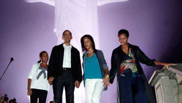 Barack Obama e família