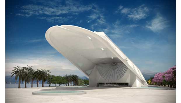 Projetado pelo arquiteto espanhol Santiago Calatrava, o museu ocupará 12,5 mil metros do Píer Mauá. A obra, estimada em 130 milhões de reais, integra o projeto Porto Maravilha, conjunto de intervenções urbanísticas para revitalizar a região portuária. A<br>