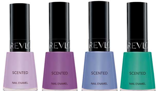 A Revlon ainda lança a coleção de esmaltes Scented Nail Enamel, uma linha com 16 cores, que ao secarem revelam um delicioso cheiro fresco de fruta nas unhas. Possui camada de proteína de seda na formulação, que evita o aparecimento de bolhas, manchas ou m<br>