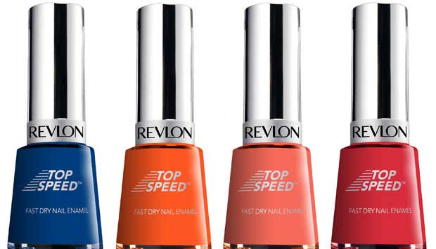 Top Speed é o novo esmalte de secagem rápida da marca Revlon. O efeito acontece em apenas 60 segundos! É livre de tolueno e formaldeído e sua formulação suave evita o amarelamento das unhas. Os esmaltes estão disponíveis em 12 cores. Cada um custa R$ 19,9<br>