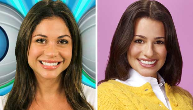 Os traços e o sorriso da modelo Maria, vencedora do BBB 11, lembram muito os de Lea Michele, atriz que vive Rachel, protagonista do seriado musical Glee.<br> Os traços e o sorriso da modelo Maria, vencedora do BBB 11, lembram muito os de Lea Michele, atriz que vive Rachel, protagonista do seriado musical Glee.<br>
