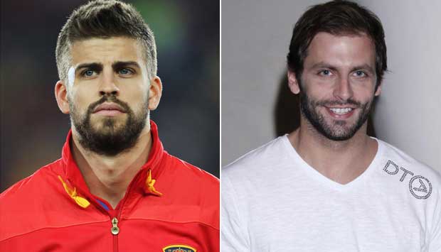 O zagueiro do Barcelona Gerard Piqué se parece muito com o ator Henri Castelli. Você não acha?<br> O zagueiro do Barcelona Gerard Piqué se parece muito com o ator Henri Castelli. Você não acha?<br>