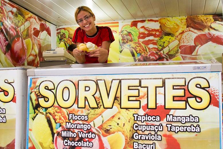 Os doces nordestinos n&atilde;o ficam restritos apenas &agrave; rapadura e &agrave; tapioca. Na sorveteria Sabor do Norte n&atilde;o faltam sabores diferentes feitos artesanalmente com a polpa de frutas regionais como bacuri, cupua&ccedil;u, graviola, mangaba, murici, umbu, seriguela, grav<br>