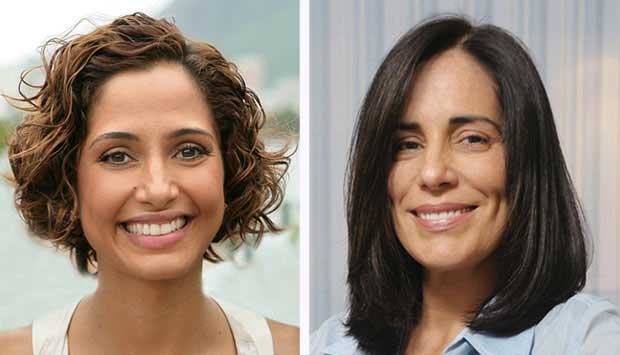 CAMILA PITANGA:<br>Cor:<br>Marrom-chocolate claro e mechas douradas.<br>Corte<br>Chanel curto levemente repicado.<br>Finalização<br>Amasse os fios com a toalha ou seque com difusor.<br>GLÓRIA PIRES:<br>Cor<br>Castanho-escuro.<br>Corte<br>Chanel no ombro com fios retos. O corte tem u<br> CAMILA PITANGA:<br>Cor:<br>Marrom-chocolate claro e mechas douradas.<br>Corte<br>Chanel curto levemente repicado.<br>Finalização<br>Amasse os fios com a toalha ou seque com difusor.<br>GLÓRIA PIRES:<br>Cor<br>Castanho-escuro.<br>Corte<br>Chanel no ombro com fios retos. O corte tem u<br>