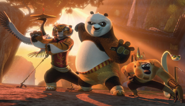 Kung Fu Panda 2 é um dos filmes infantis em cartaz nas salas de cinema da cidade<br>