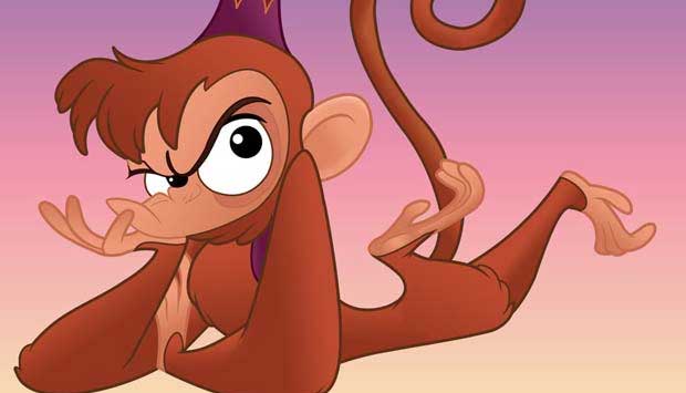 Alladin é uma história arábica sobre um menino que se apaixona pela princesa Jasmine. O macaco Abu (que não fala) é o grande companheiro do Allandin. Durante o filme, os dois vivem grandes aventuras. O mais engraçado é que o macaco, que parece ser mais ad<br>