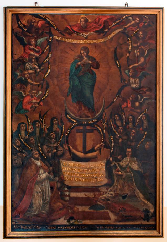 Nossa Senhora da Conceição (século XVII): óleo sobre tela de autoria anônima Nossa Senhora da Conceição (século XVII): óleo sobre tela de autoria anônima