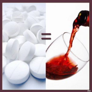 aspirina vinho