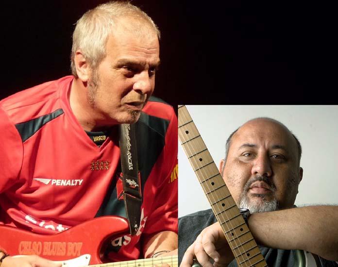 Sérgio Rocha (à direita): homenagem a Celso Blues Boy