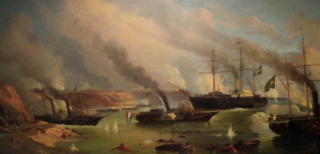 O Combate Naval do Riachuelo, na pintura de Eduardo de Martino: um dos grandes autores de marinhas de seu tempo