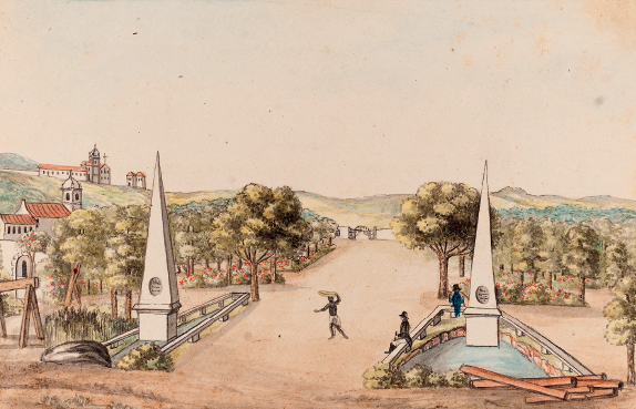 Visão do Passeio Público do Rio por volta de 1817: viagem no tempo