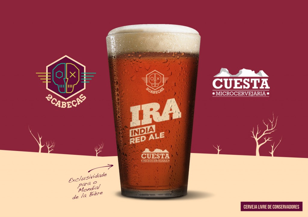 IRA, uma India Red Ale com aromas que lembram uma IPA, mas sem o amargor característico