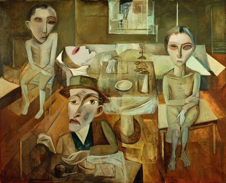 Interior de Pobres II (1927): de Lasar Segall