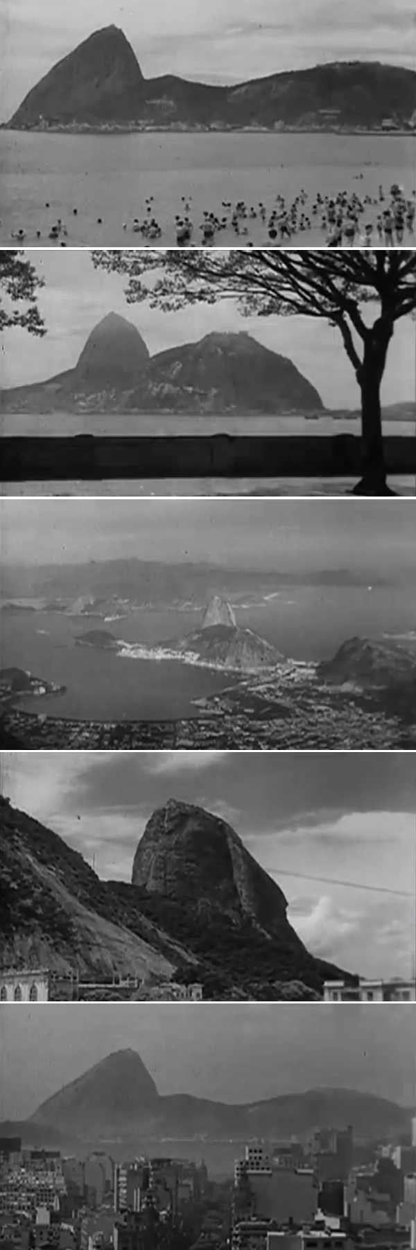 Fotogramas do filme The Screen Traveller sobre o Rio de Janeiro