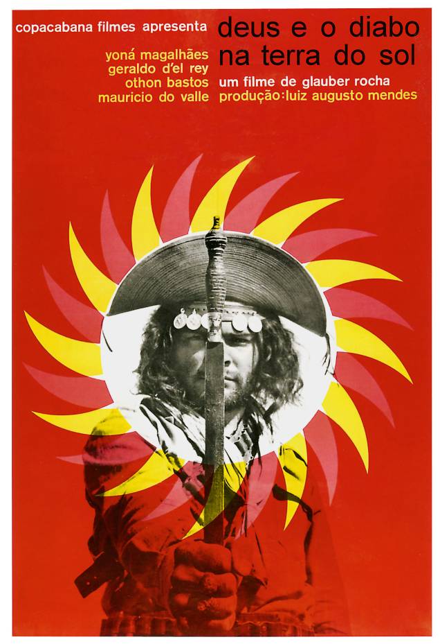 Cartaz do filme Deus e o Diabo na Terra do Sol, criação de Rogério Duarte: artista foi um dos mentores do tropicalismo