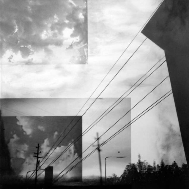 Obra da série Lugares Onde Nunca Estive: desenho sobre vidro Obra da série Lugares Onde Nunca Estive: desenho sobre vidro
