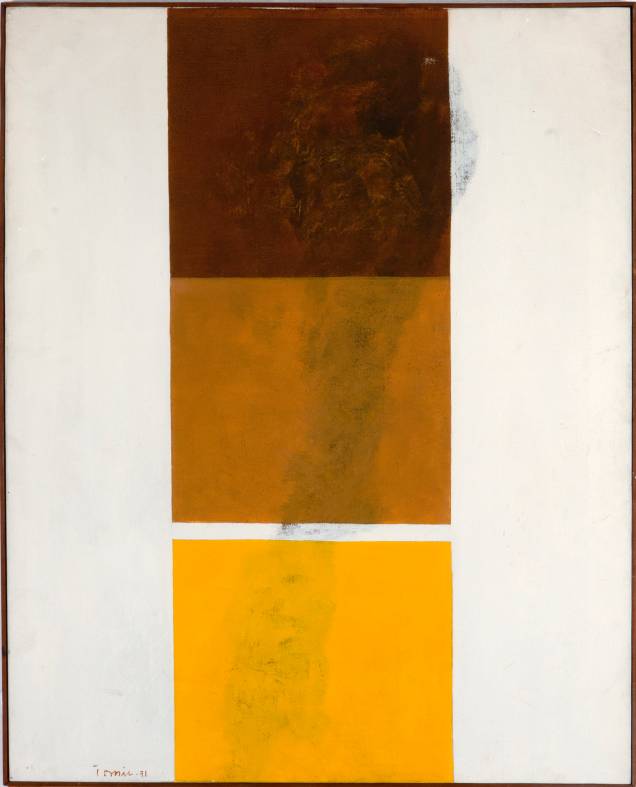 Composição: óleo sobre tela de Tomie Ohtake Composição: óleo sobre tela de Tomie Ohtake