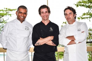 Os chefs, da esquerda para a direita: Halles, Ferreyra e Dardillac