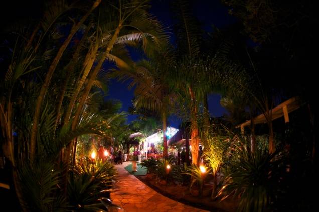 A entrada do restaurante laguna: recanto na Ilha da Gigoia