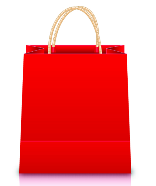 Red Empty Shopping Bag