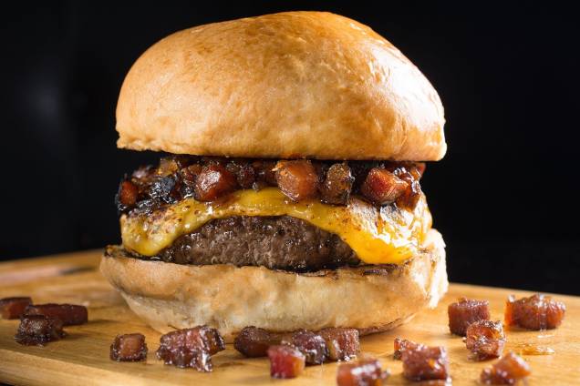 Pimper’s paradise: carne, queijo gouda e bacon jam