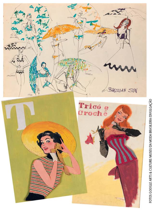 Museu da Moda Brasileira: a instituição expõe ainda os esboços do ilustrador e estilista Alceu Penna, muito influente entre as décadas de 30 e 70