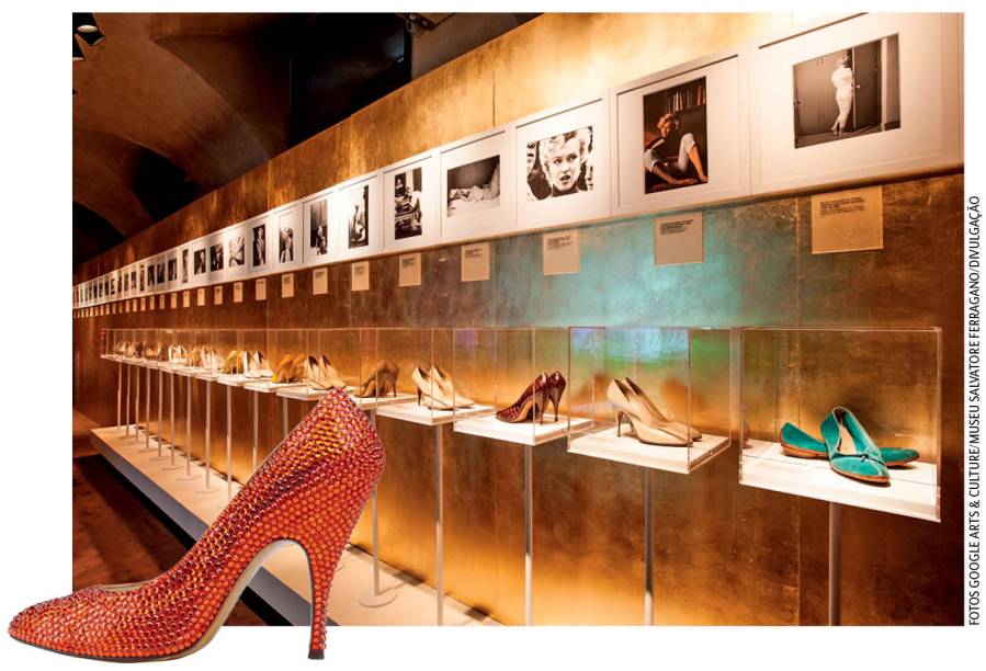 Salvatore Ferragamo: duas mostras revelam curiosidades das clientes mais famosas da grife italiana de sapatos. O modelo vermelho, em destaque, pertenceu a Marilyn Monroe