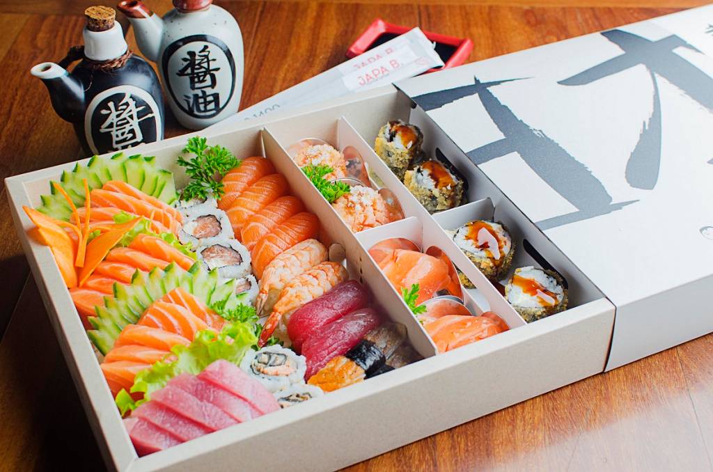 Delivery do Japa B permite ao freguês montar seu combinado