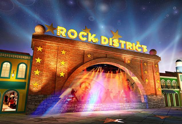 Rock District: shows, performances de rua e cenografia especial