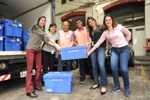 SuperPrix e INCA Voluntário – Alimentos sendo doados – foto divulgação SuperPrix
