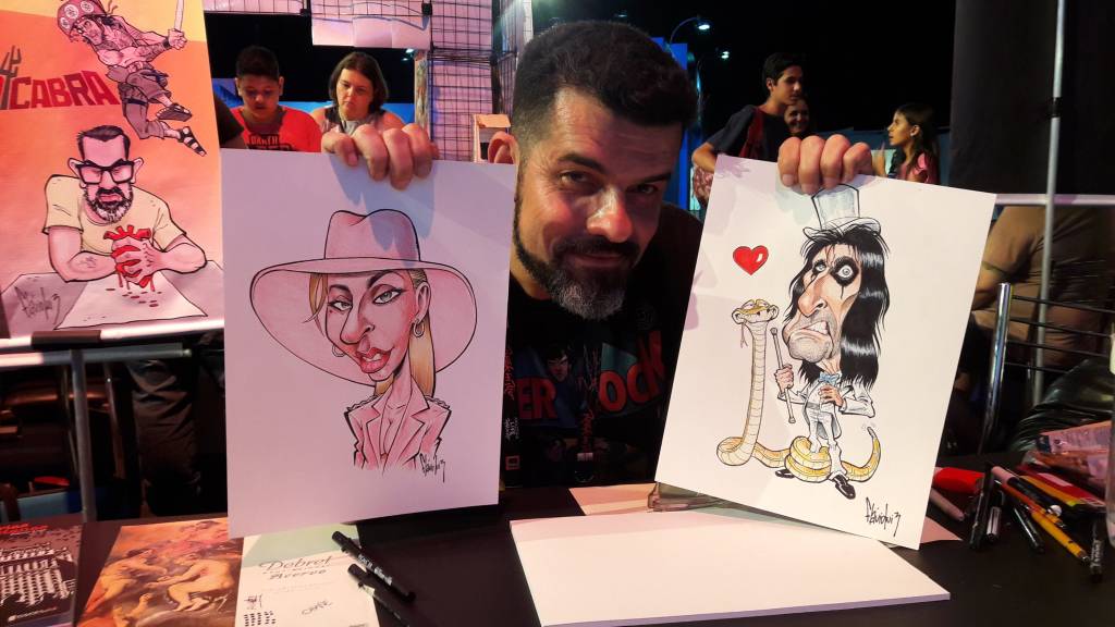 Cartunista Flávio Luiz exibe seus trabalhos no Rock in Rio 2017