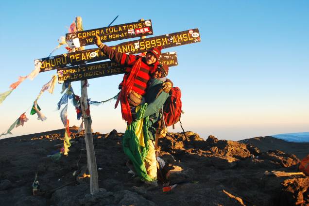 O topo do monte Kilimanjaro