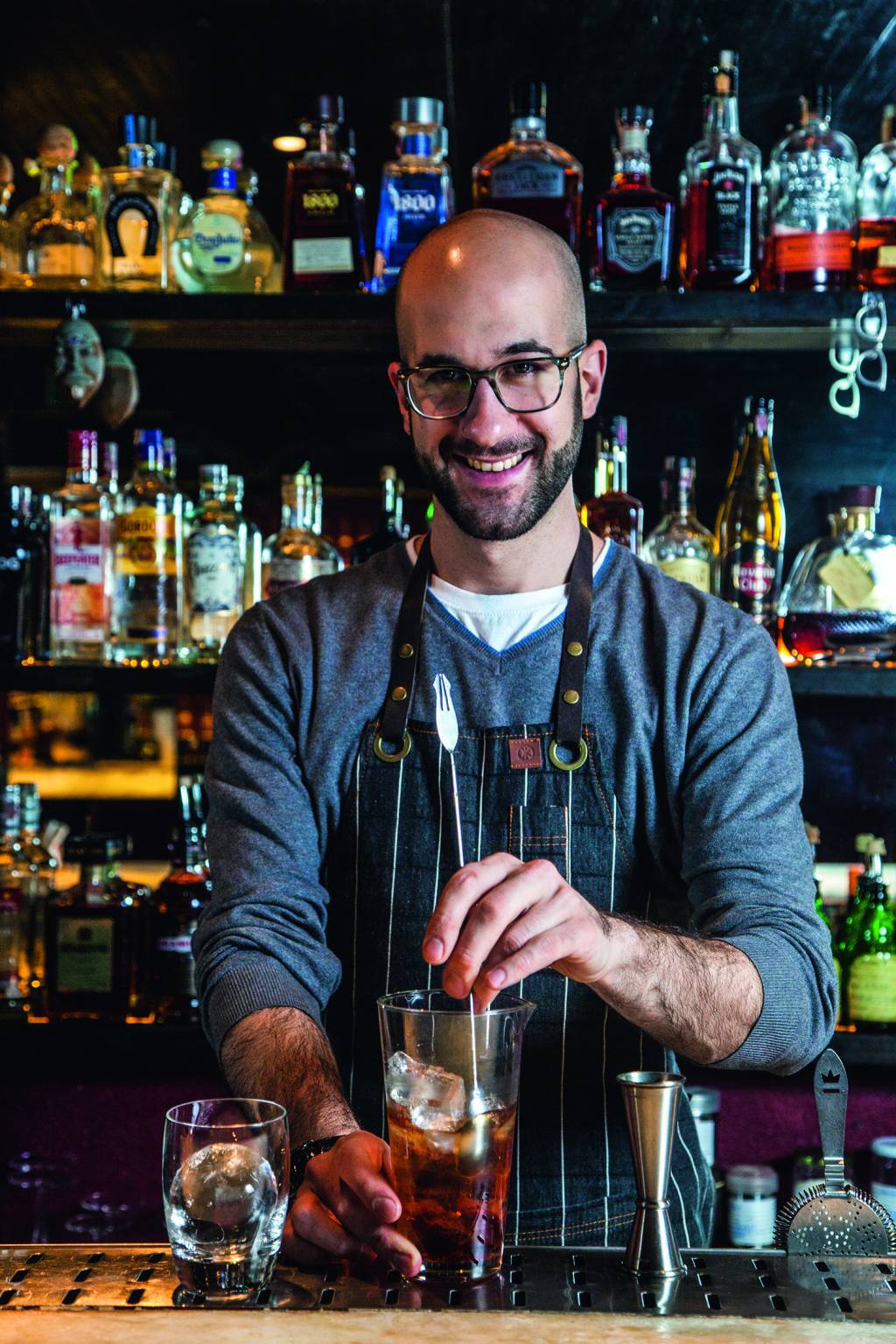 Fabio la Pietra, bartender do bar SubAstor